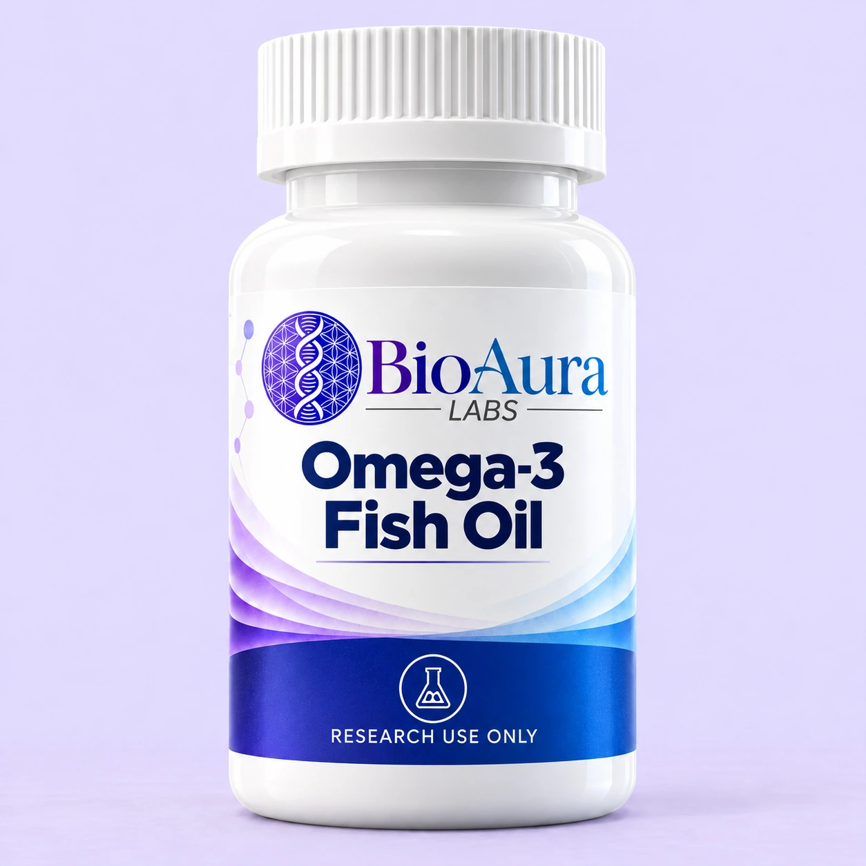 Omega-3 Fish Oil BioAura research product mockup