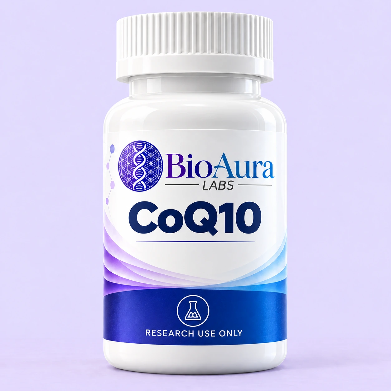 CoQ10 BioAura research product mockup