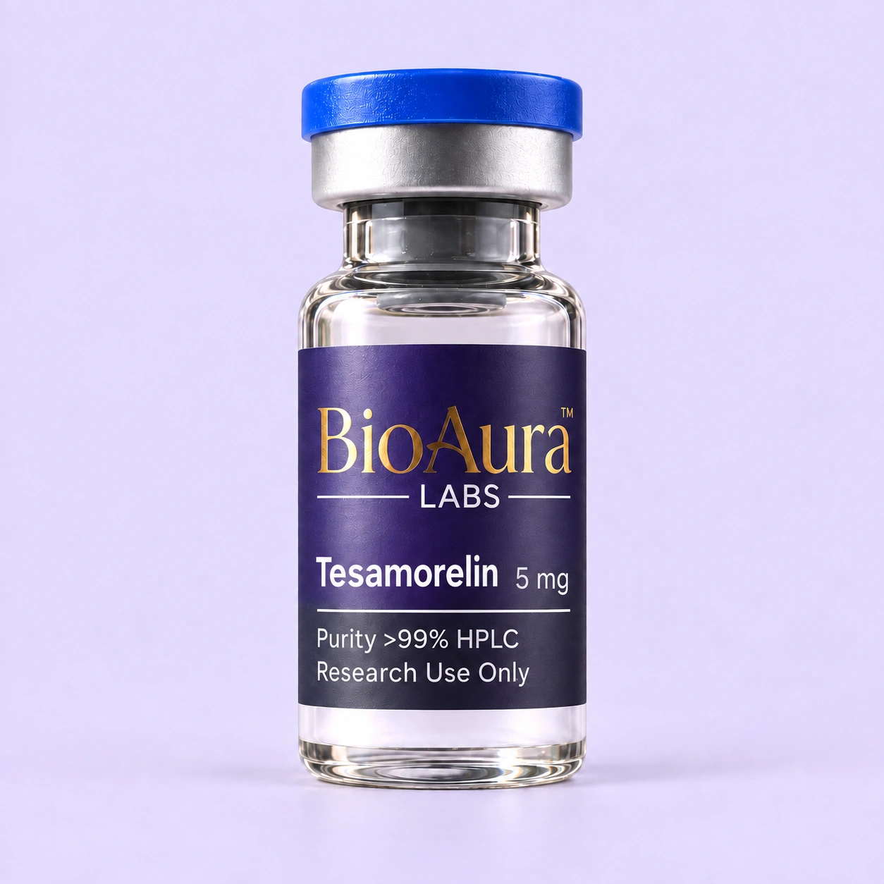 Tesamorelin BioAura research product mockup